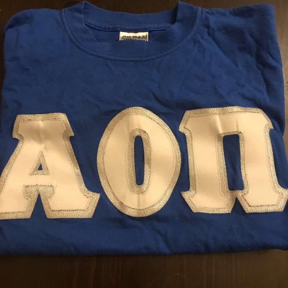 AOII Stitched Letter Lil Sis T Shirt